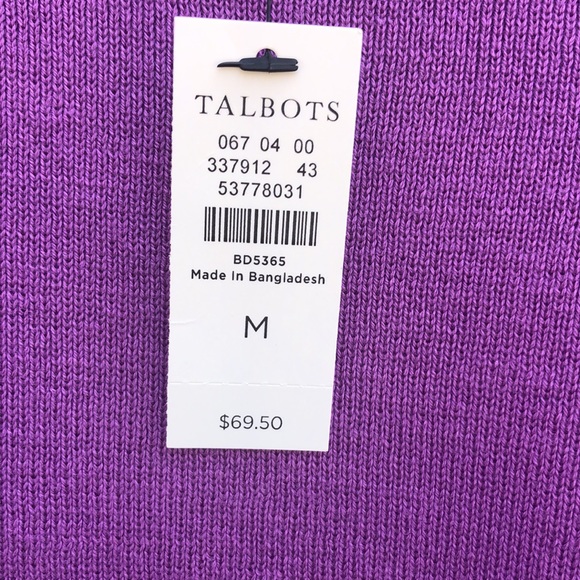 Talbots Medium Purple Shrug - Picture 5 of 7